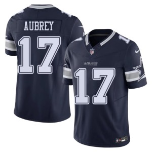 The 'Boys NIL Mens #17 Navy Brandon Aubrey Jerseys 815998-755