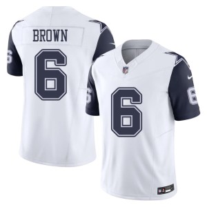 D-Boys Color Rush White Replica #6 Camden Brown Men Jersey 619164-163