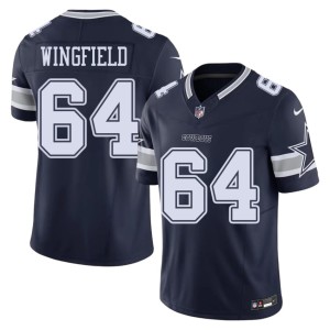 The 'Boys Navy DJ Wingfield #64 Men's NFL Jersey 561841-766
