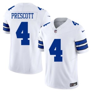 Lone Star Cowboys Dak Prescott White Men's Football #4 Jerseys 101557-312