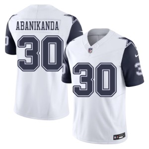 Lone Star Cowboys Official White Israel Abanikanda Color Rush #30 Mens Jersey 241250-757