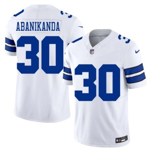 Dallas Cowboys Israel Abanikanda NIL Men's #30 White Jersey 268651-195