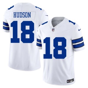 Dallas #18 White Football Jordan Hudson Mens Jerseys 670129-228