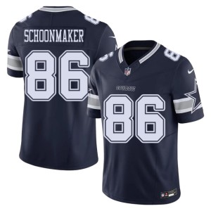 DAL Mens Navy #86 Football Luke Schoonmaker Jersey 252765-218