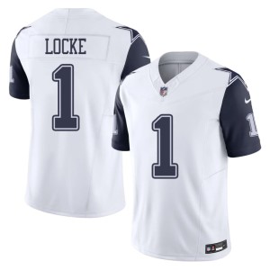 Lone Star Cowboys Mens #1 Replica White Color Rush P.J. Locke Jerseys 702236-489