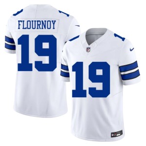 Cowboys Nation Men's Ryan Flournoy White #19 Stitched Jerseys 414192-231