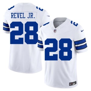 DAL Cowboys #28 Men's Shavon Revel Jr. White NIL Jersey 527011-950