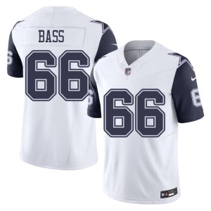 Dem Boys Color Rush White #66 Men's T.J. Bass Embroidery Jersey 463330-831