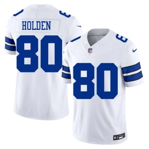 The 'Boys #80 Traeshon Holden White Mens NFL Jersey 367076-755