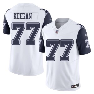 The 'Boys Embroidery Trevor Keegan Men's White Color Rush #77 Jerseys 737877-514