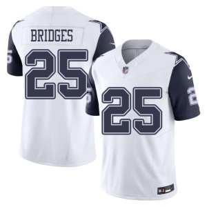 Cowboys Color Rush White Men Player Trikweze Bridges #25 Jersey 193844-332
