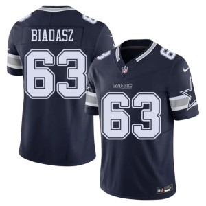 Dallas Men's Tyler Biadasz #63 Embroidery Navy Jerseys 852515-625