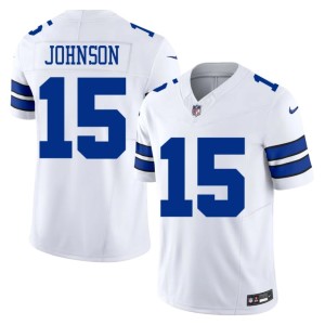 Cowboys Nation Embroidery #15 Tyler Johnson White Mens Jerseys 778038-858
