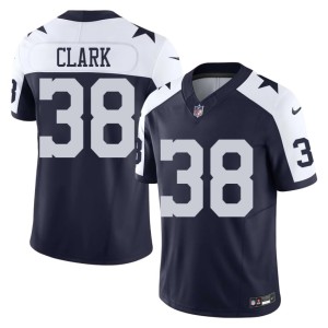 Cowboys Mens Alternate #38 Navy Alijah Clark Football Jersey 322336-997