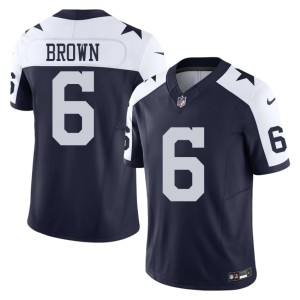 Dallas Alternate Camden Brown Men #6 Navy Game Jerseys 528932-242
