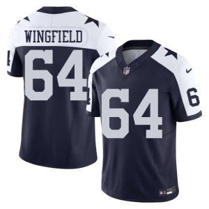 DAL Cowboys Navy DJ Wingfield #64 Alternate Mens NIL Jersey 816582-603