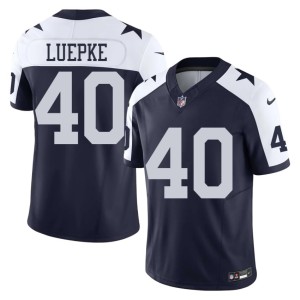 Big D Hunter Luepke Navy #40 Alternate Embroidery Mens Jersey 490528-288