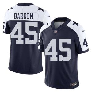 Dallas Cowboys Alternate #45 Justin Barron Navy Replica Men's Jersey 298705-957