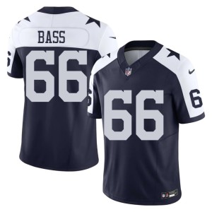 Lone Star Cowboys T.J. Bass Navy #66 Limited Alternate Mens Jerseys 414991-913