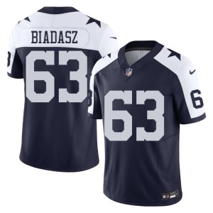 DAL Cowboys Mens Official Navy Alternate #63 Tyler Biadasz Jerseys 592933-384