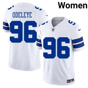 Cowboys Nation Women White Replica #96 Adedayo Odeleye Jerseys 690979-803