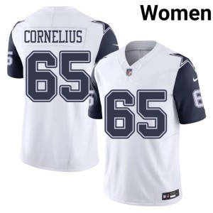 D-Boys Football White #65 Womens Color Rush Ajani Cornelius Jersey 765009-171