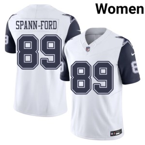 Cowboys Nation White NIL Brevyn Spann-Ford #89 Women's Color Rush Jerseys 498365-732