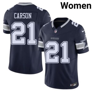 DAL Women's Caelen Carson #21 Embroidery Navy Jersey 491498-701
