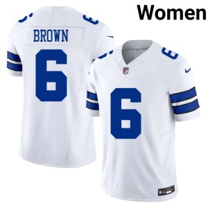 Big D Embroidery #6 Camden Brown Women's White Jersey 265966-921