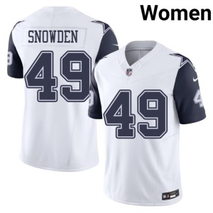 Dallas #49 Charles Snowden Official Women's Color Rush White Jerseys 981115-962