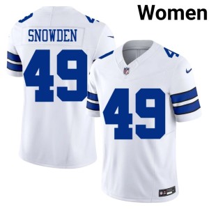 DAL Cowboys Women's 2026 Charles Snowden White #49 Jerseys 109475-603