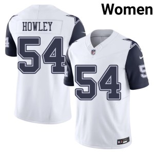 The 'Boys Limited Color Rush White #54 Women Chuck Howley Jersey 807291-377