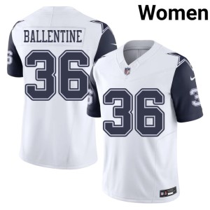 Cowboys White Football Color Rush Womens #36 Corey Ballentine Jerseys 213737-618