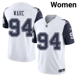 The 'Boys Official #94 DeMarcus Ware Womens Color Rush White Jersey 511076-806