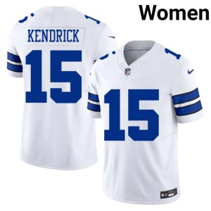 Cowboys Nation #15 Game White Derion Kendrick Women's Jersey 241599-838