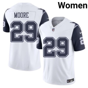 America's Team Color Rush Devin Moore #29 2026 Women White Jersey 998640-596