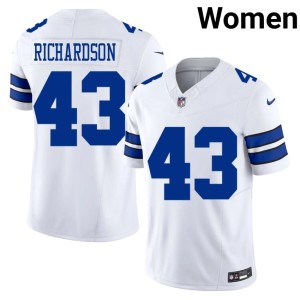 The Pokes #43 White Embroidery Women's Dominic Richardson Jersey 960228-933