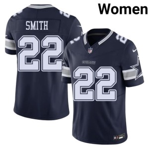 Lone Star Cowboys Women #22 Navy Replica Emmitt Smith Jersey 579180-752