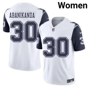 D-Boys Israel Abanikanda Embroidery Color Rush Womens #30 White Jersey 121937-174