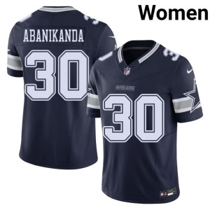 Lone Star Cowboys #30 NFL Womens Navy Israel Abanikanda Jerseys 462825-140