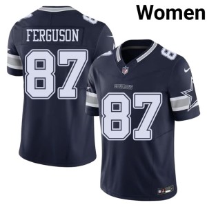 DAL Cowboys #87 Navy Jake Ferguson Women's Football Jersey 840662-768