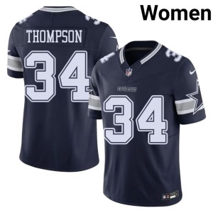 Dallas Jalen Thompson 2026 #34 Navy Women Jersey 200295-749
