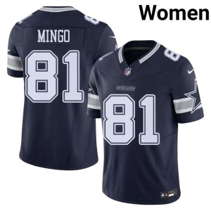 Lone Star Cowboys Football Womens Jonathan Mingo Navy #81 Jerseys 227174-817