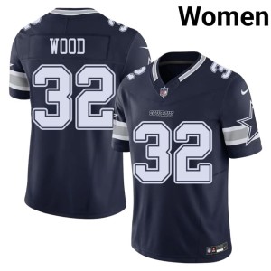 DAL NFL #32 Womens Navy Julius Wood Jerseys 664580-524