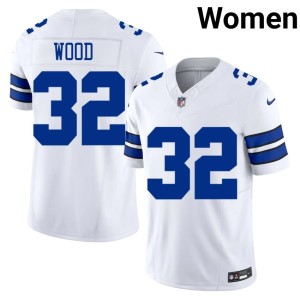 America's Team Julius Wood Womens Limited #32 White Jersey 862756-745