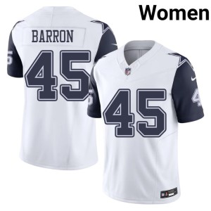 America's Team Womens White Color Rush Justin Barron #45 Embroidery Jersey 340271-685
