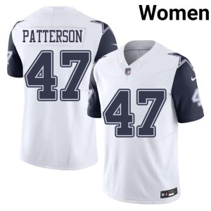 D-Boys White NIL Color Rush Langston Patterson #47 Women's Jerseys 208463-427