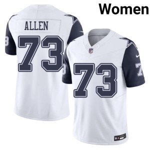 Cowboys Nation Replica Color Rush White Women #73 Larry Allen Jersey 779927-106