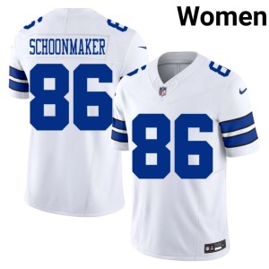 Lone Star Cowboys #86 Luke Schoonmaker NIL White Womens Jerseys 242084-699
