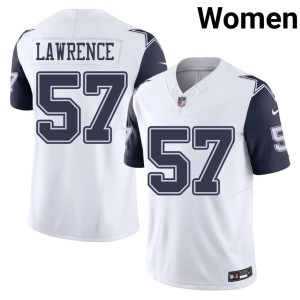 Lone Star Cowboys Malachi Lawrence White #57 Women Player Color Rush Jerseys 813772-509